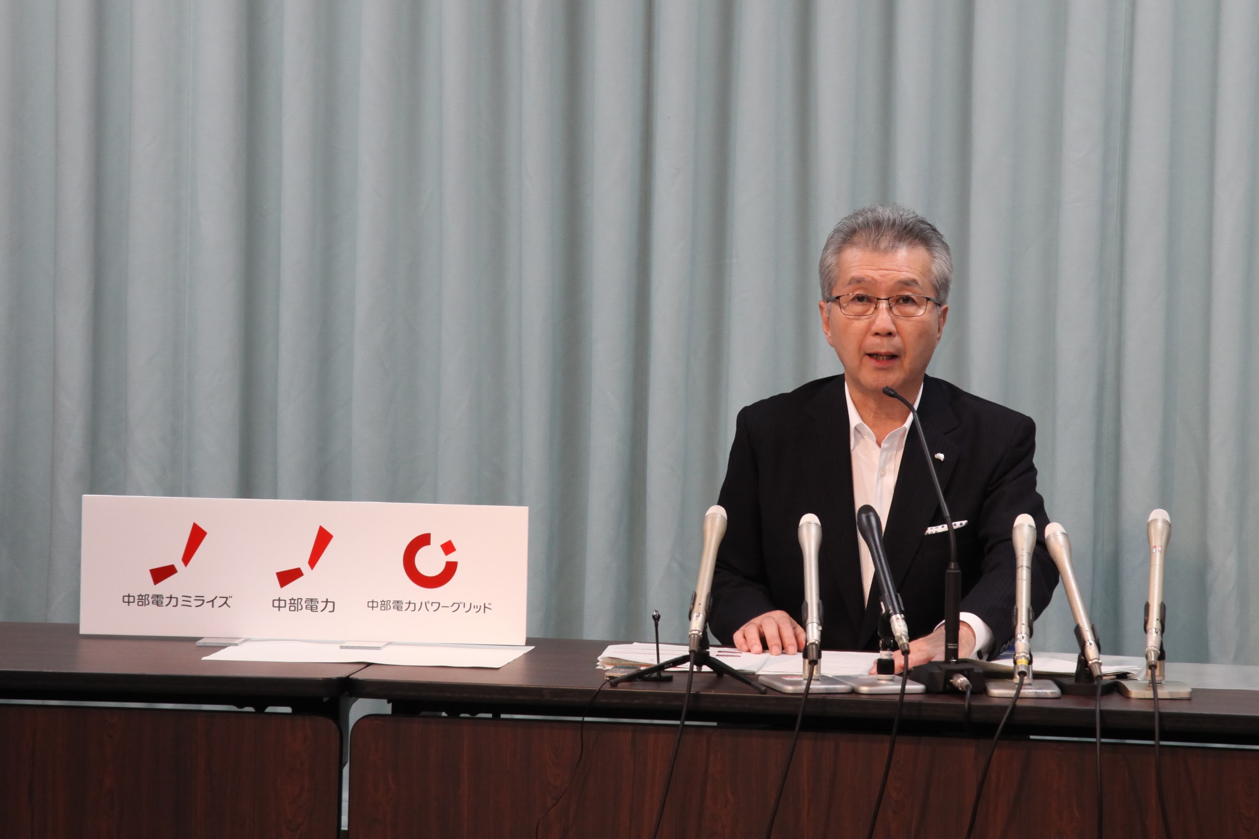 写真) 中部電力の勝野哲代表取締役社長