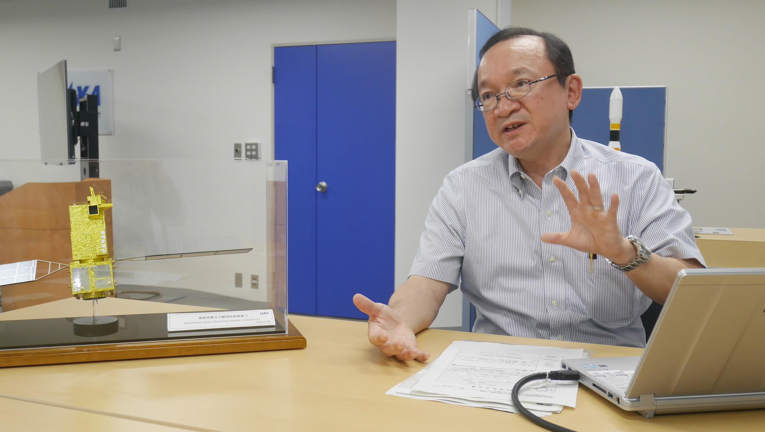 写真) JAXA筑波宇宙センター 「いぶき2号」前プロジェクトマネージャー平林毅氏
