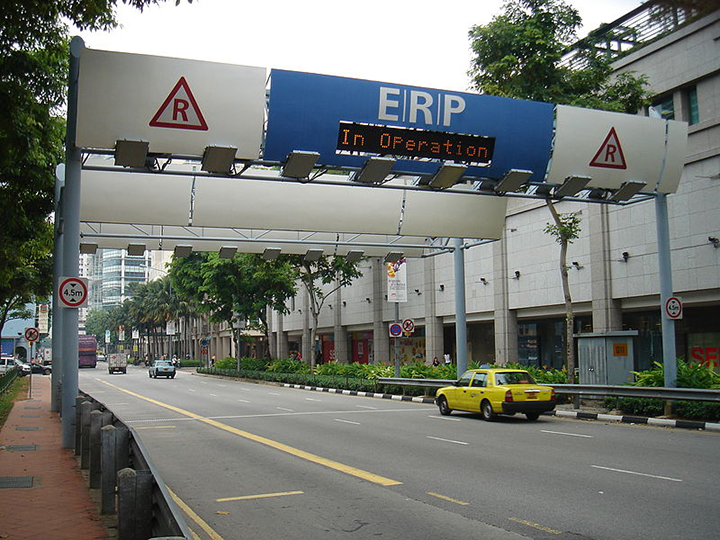 図6:シンガポールの電子式道路課金システム(ERP)