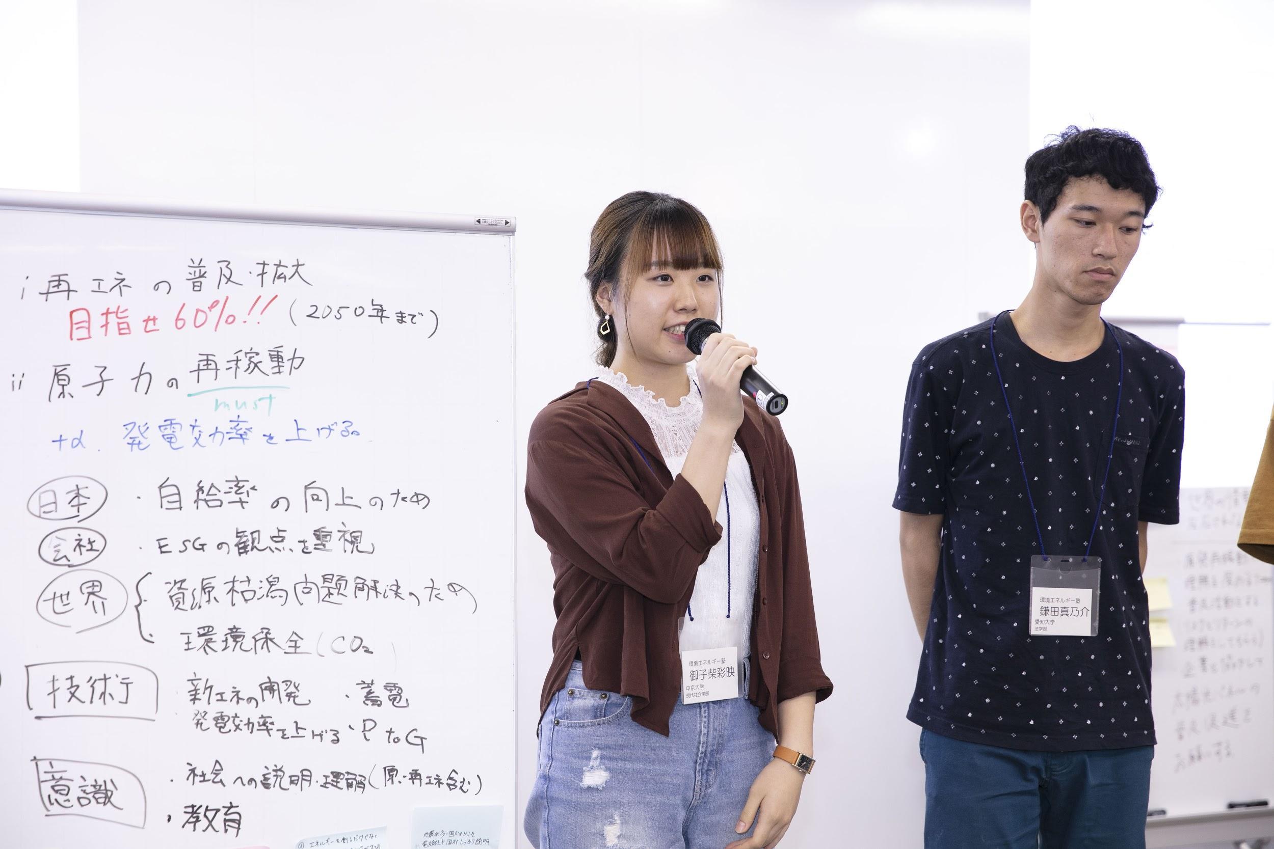写真)4班発表の様子