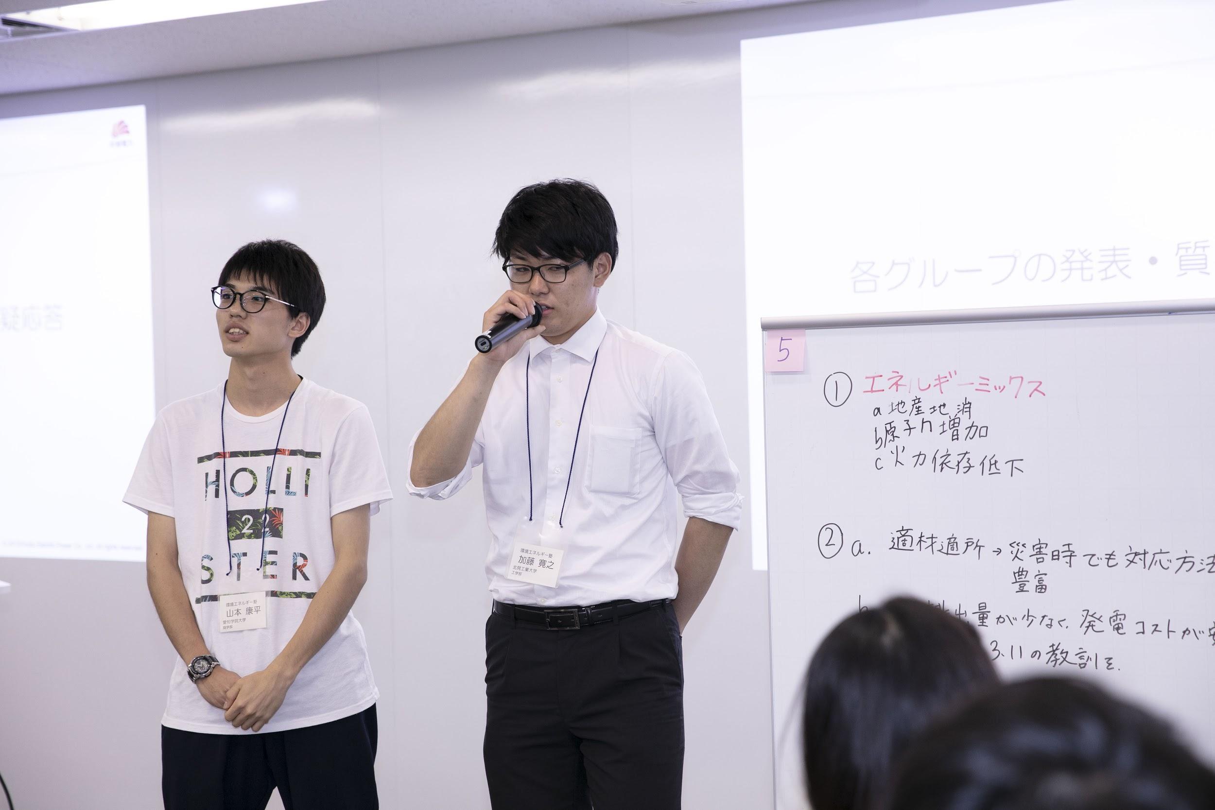 写真)5班発表の様子