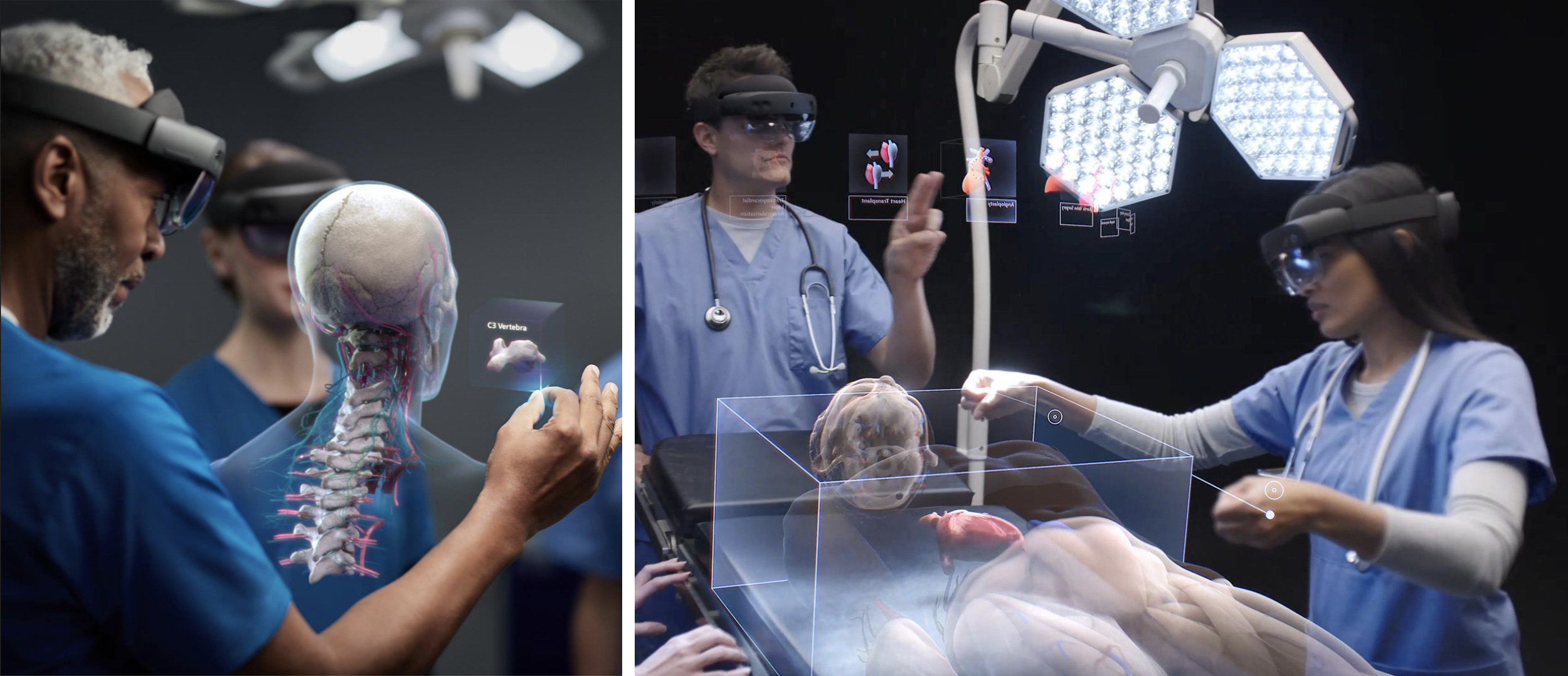 写真)HoloLens 2を使用している様子