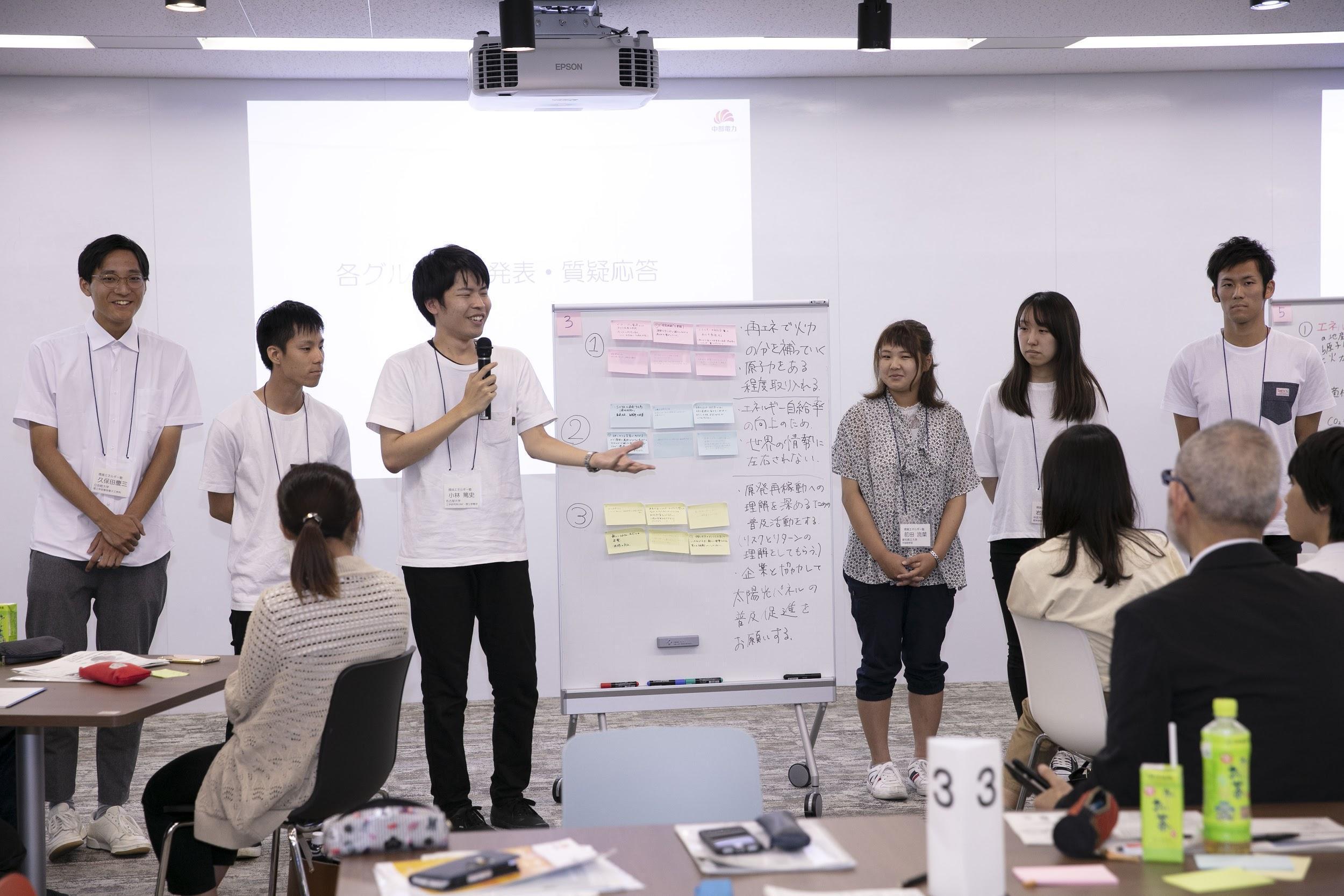 写真)環境エネルギー塾 発表の様子