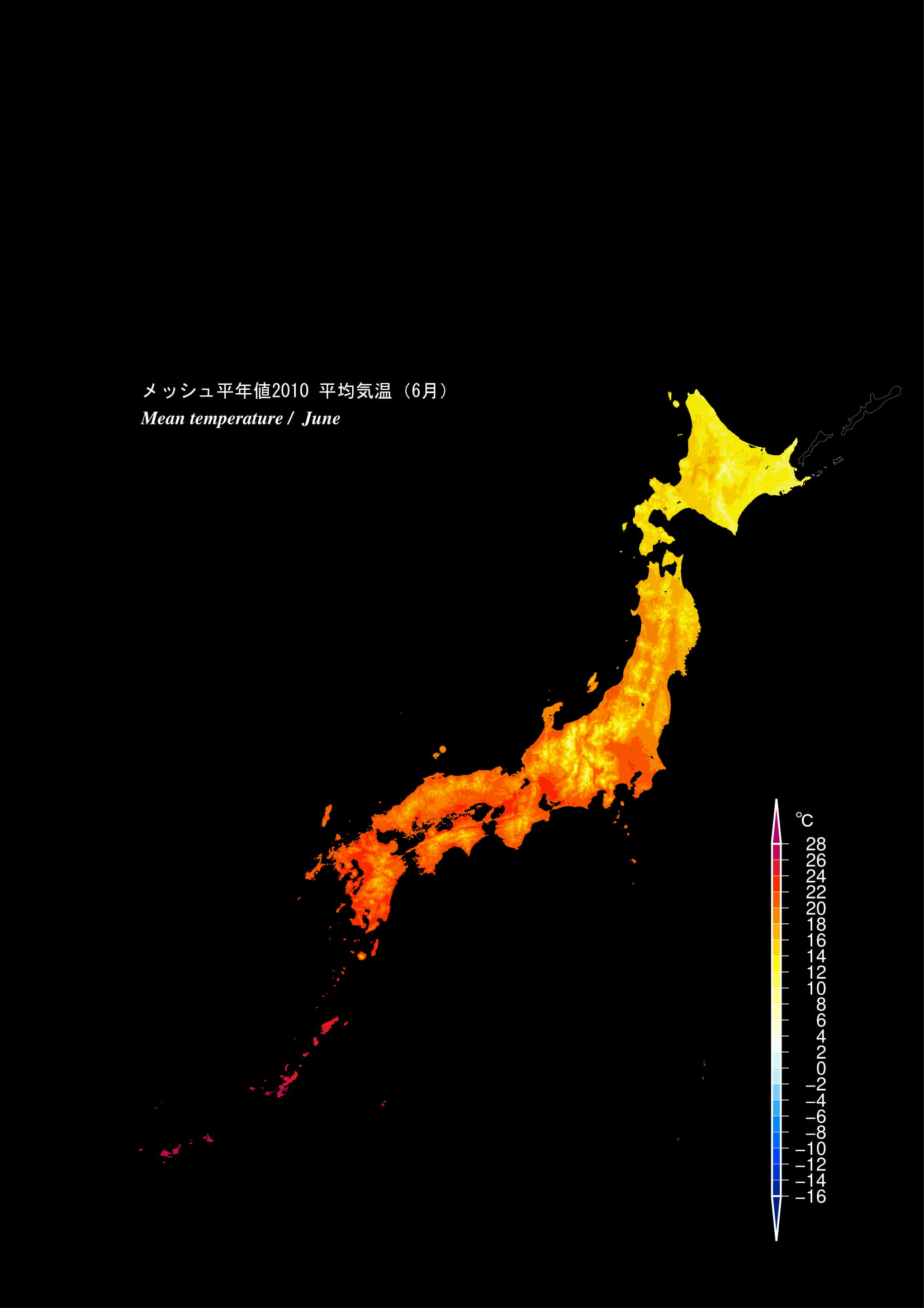 画像)メッシュ平年値図