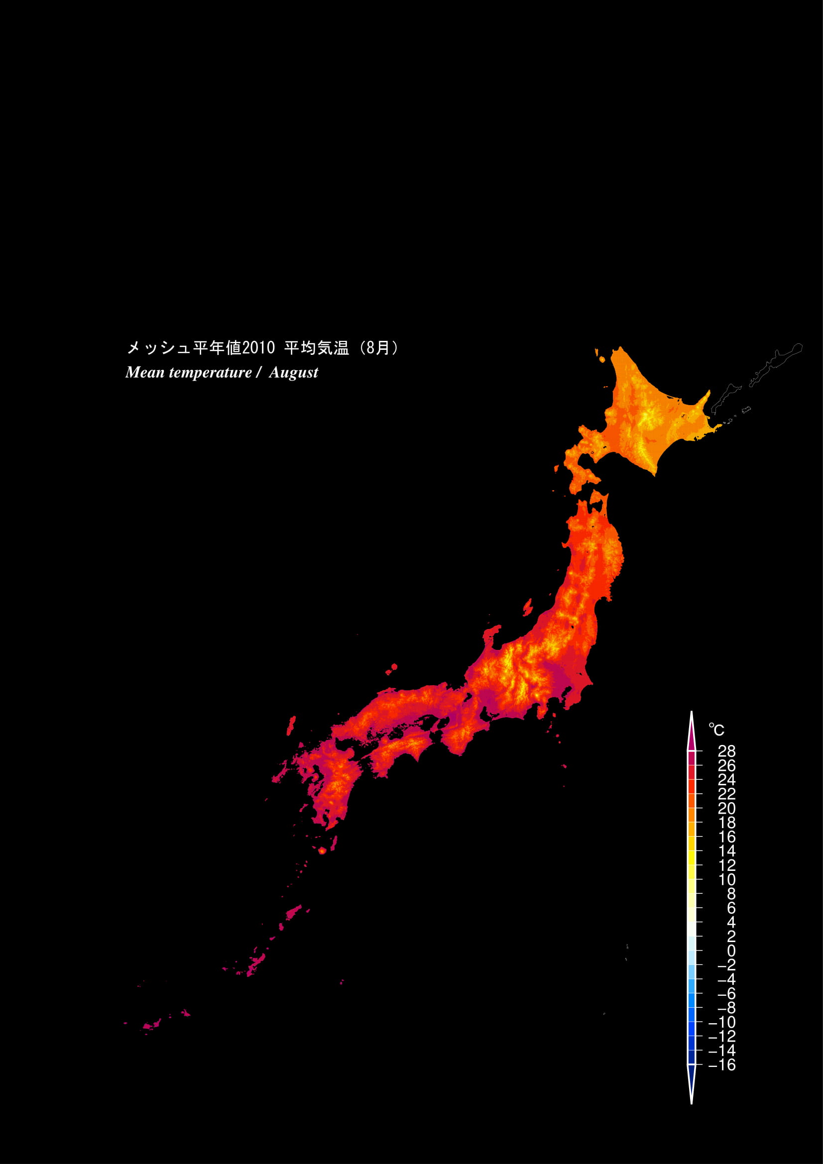 画像)メッシュ平年値図