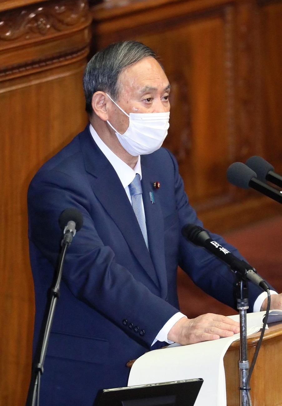 写真)第203回国会における菅内閣総理大臣所信表明演説