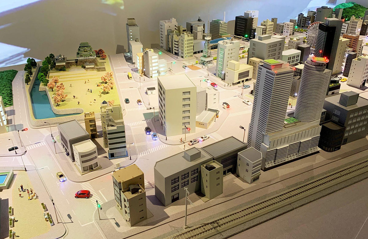 写真)名古屋駅周辺のジオラマ