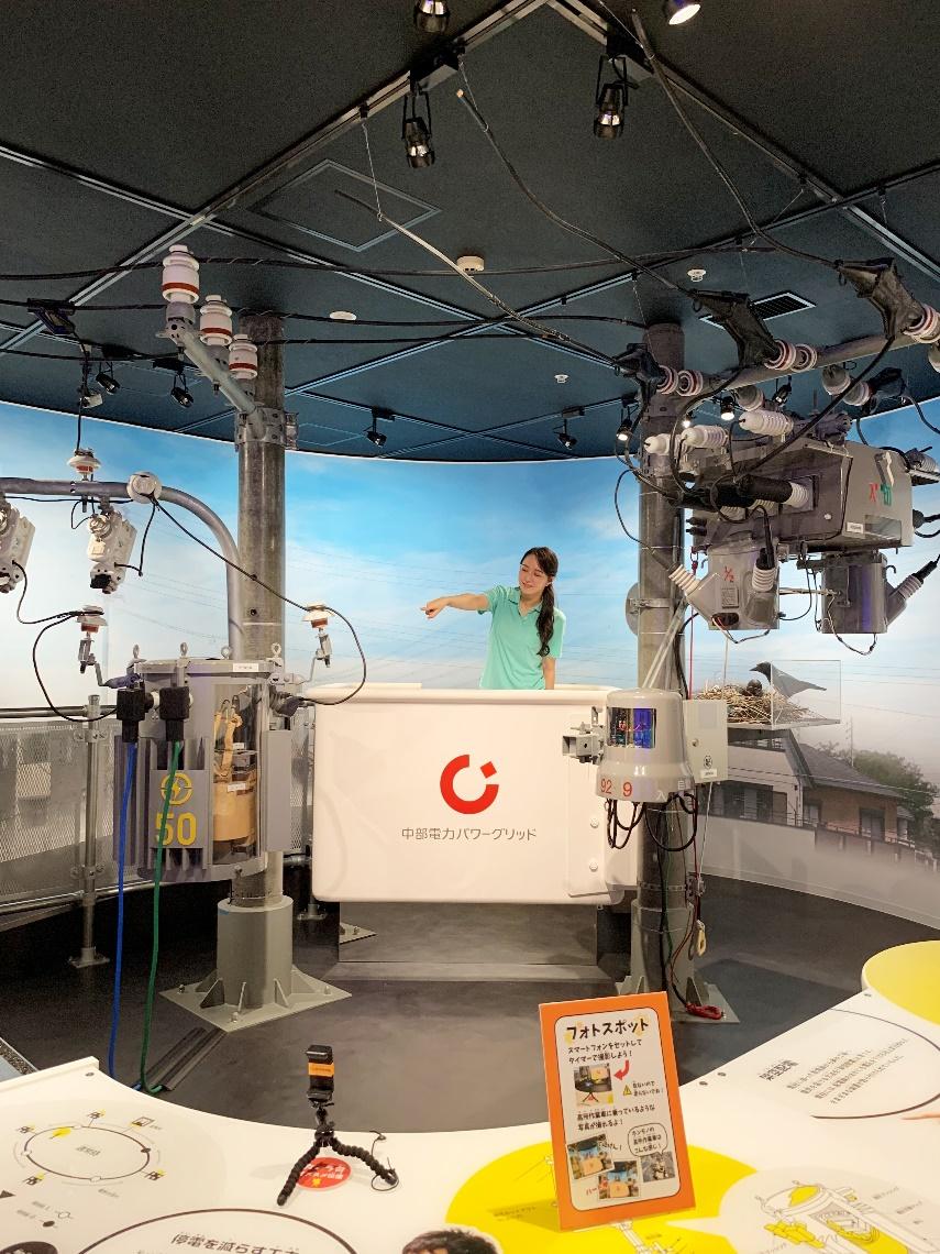 写真)高所作業車疑似体験