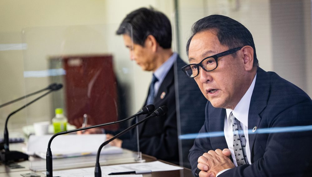 写真)日本自動車工業会 豊田章男会長 2021年3月11日