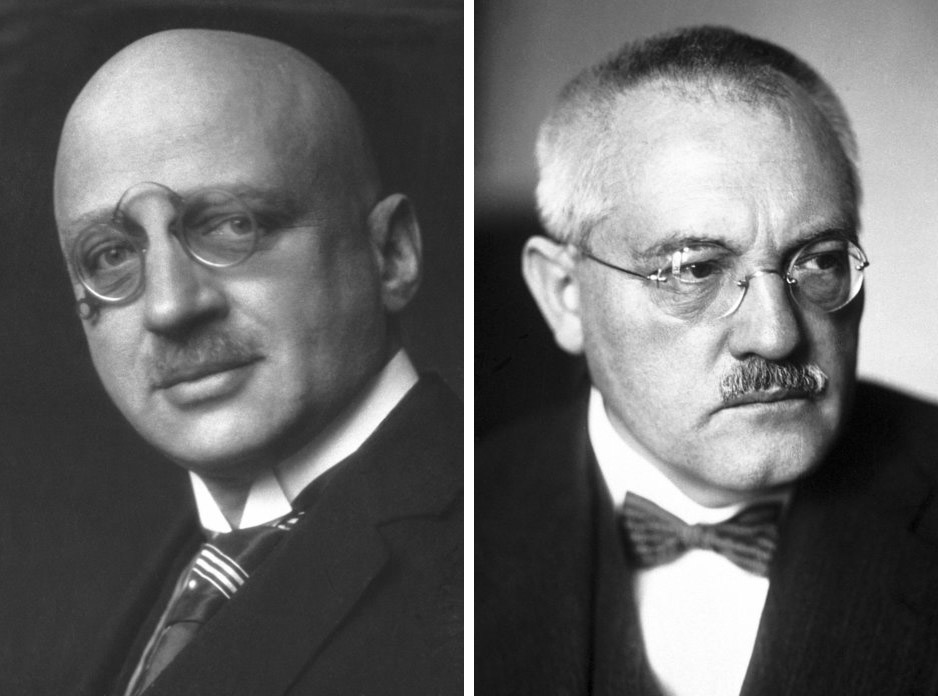 写真) 「ハーバー・ボッシュ法」を確立したフリッツ・ハーバー(左)とカール・ボッシュ(右)