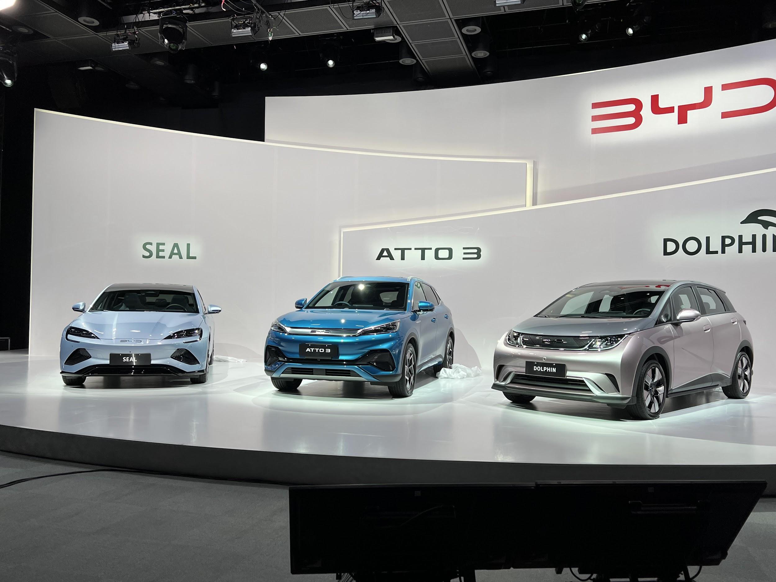 写真)今回発表されたBYDの3車種