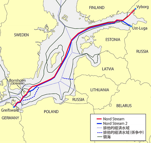 図)ノルドストリーム1と同2