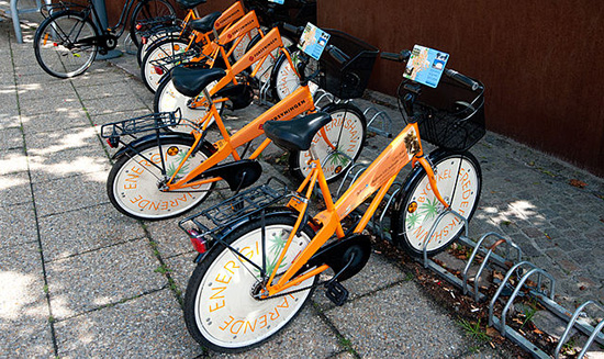 写真3:デンマーク(フレゼリクスハウン)の自転車シェアリング