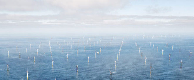 写真)デンマークの洋上風力発電