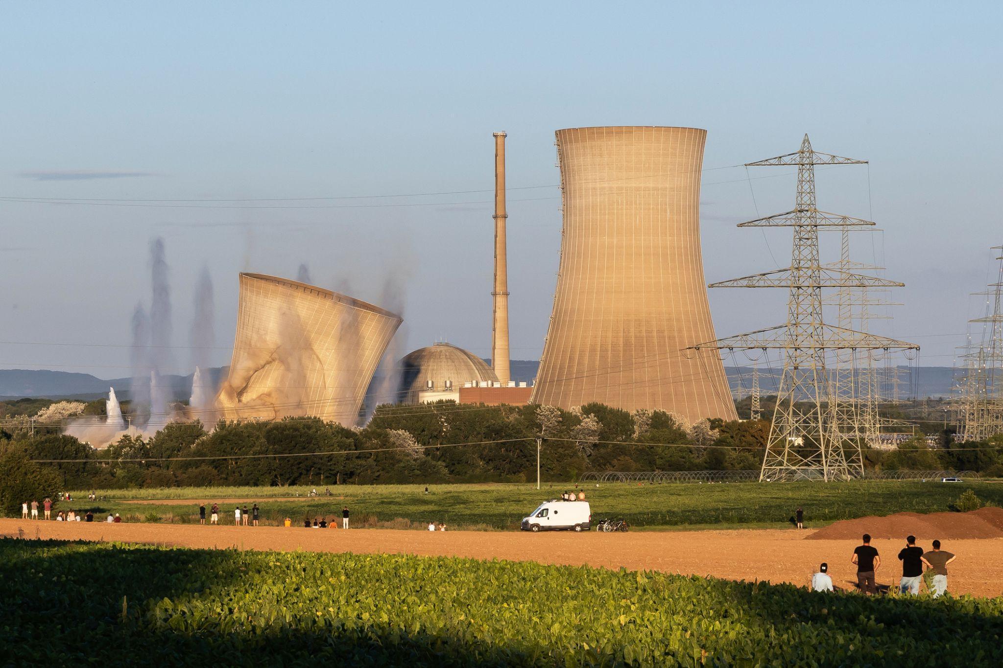 写真)解体されるグラーフェンラインフェルト原子力発電所 2024年8月16日 ドイツ・バイエルン州