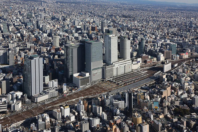 写真) 名古屋駅空撮(2018年1月)