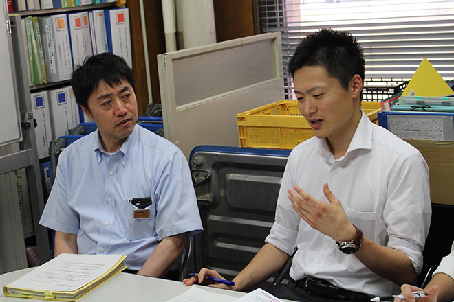 村井邦弘さん 愛知県防災局災害対策課課長補佐(左)<br>今枝政人さん 名古屋市防災危機管理局危機対策室主査(右)