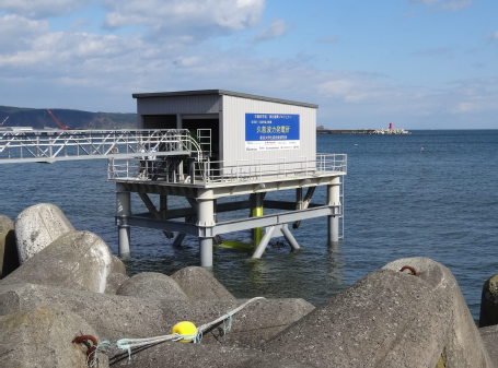写真)久慈波力発電所外観