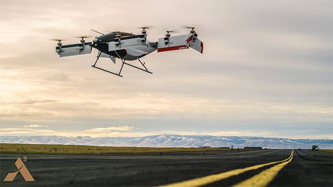 写真)Airbus社のVTOL Vahana